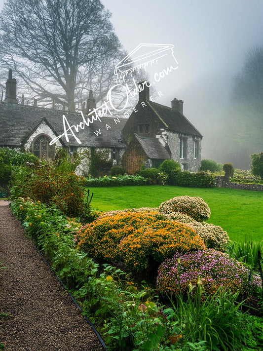 Stone House in Mist